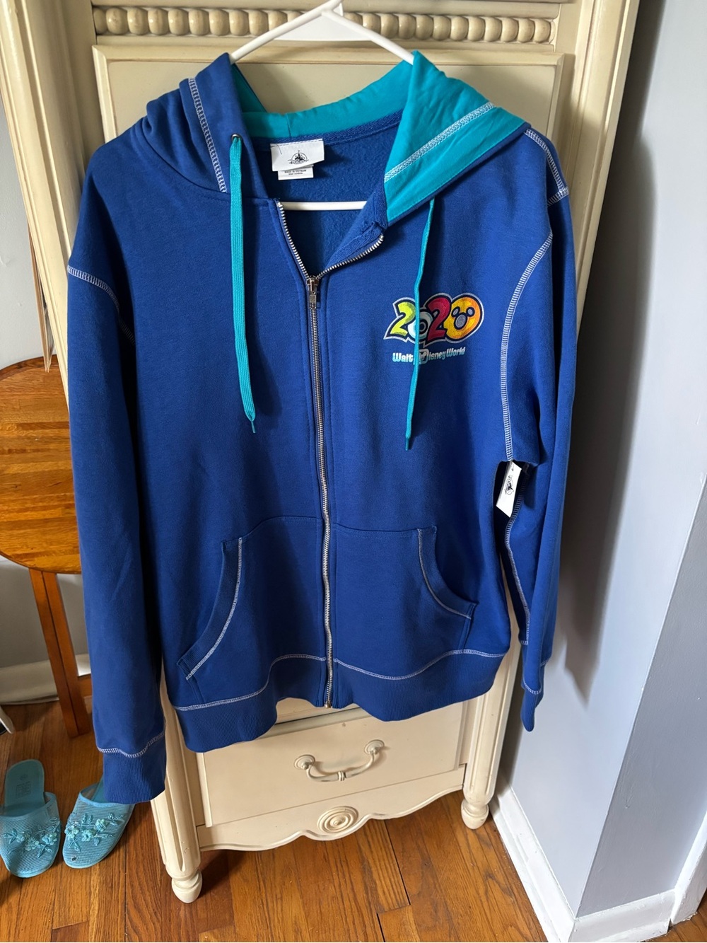 2020 Disney Blue Zip Hoodie NWT